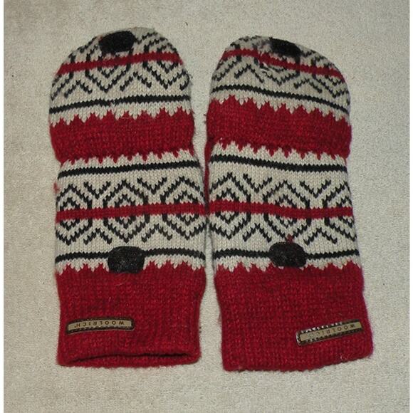 Woolrich Fair Isle Convertible Women’s Size S/M Wool Blend Gloves Mittens - Picture 1 of 4